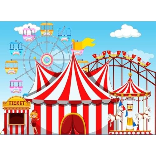 Circus Carnival Birthday Baby Shower Photo Party Decoration Poster Photography Studio Background B-151