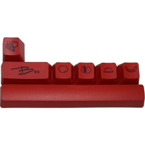 7Keys Little Bee PBT 6.25U Space Esc Enter Arrow Keycap Dye-Sub Keycap for Cherry MX Mechanical Keyboard Gaming Player