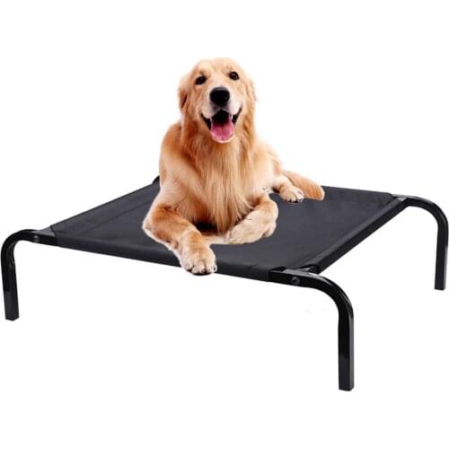 Indoor Pet Bed Heavy Duty Steel-Framed Portable Elevated Cooling Cot 68x55x17cm Dog Bed