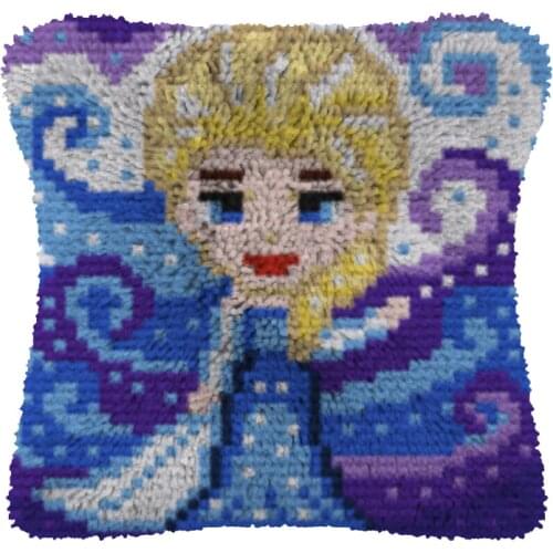 Latch Hook kits Pillow Diy Handmade Printed Canvas Cushion Latch Hook Kits DIY Unfinished accessories