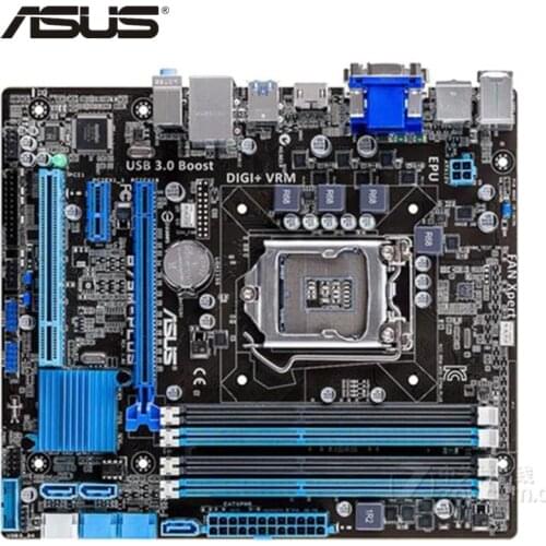 ASUS LGA 1155 B75M-PLUS Motherboard DDR3 32GB For Intel B75 B75M-PLUS Desktop Mainboard Systemboard SATA III USB Used