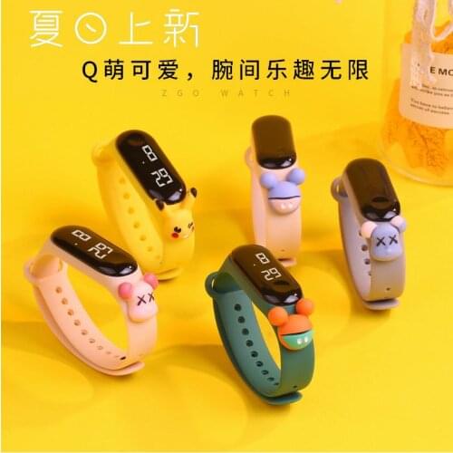 Cartoon Sport Causal Touch Screen Waterproof M3 Bracelet Watch Cute Cartoon Doll Animal Head Children Kids Digital Wirst Watches