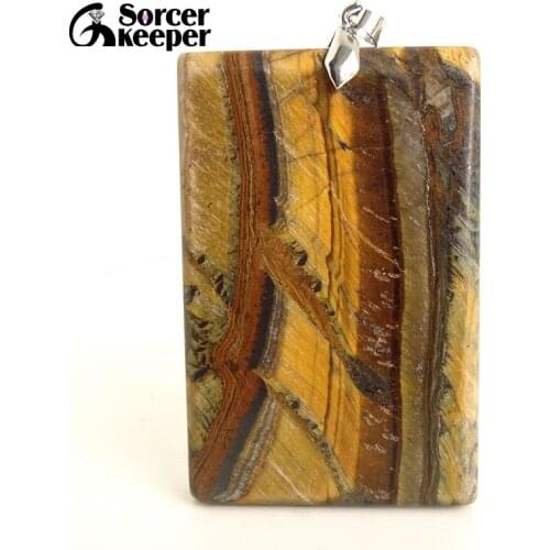 Mens Fashion Jewelry Natural African Lron Tigers Eye Pendant Necklace Hawks Eye Gem Timeless Gift For Boyfriend CS240