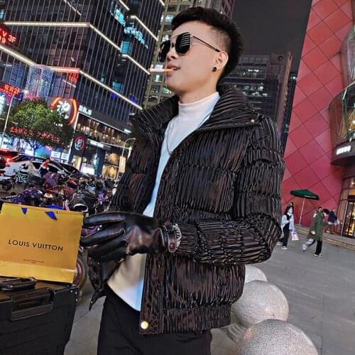 Mens cotton padded clothes winter new winter trend Korean self-cultivation social boy cotton clothes mens coat thick style