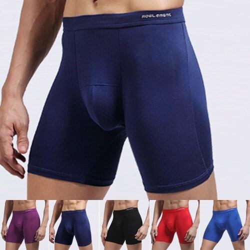 Men Tight Mid-Rise Sexy Sports Running Fitness Shorts Breathable Boxer Briefs Tight Mid-Rise Sexy Sports Running Fitness 2021