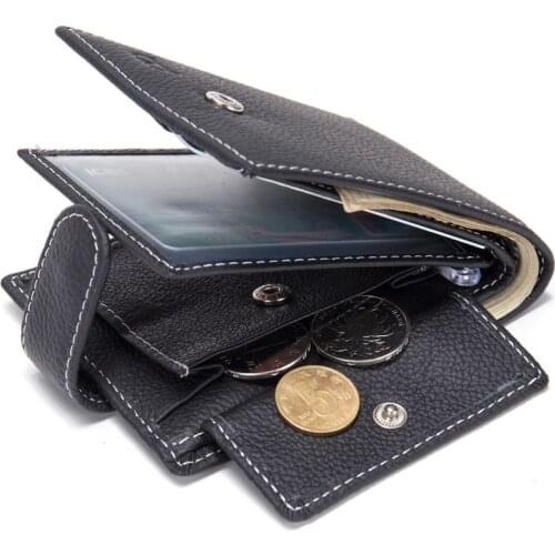 Mens Wallet Genuine Leather luxury wallet 2021 New Wallet First layer cowhide Coin Pocket boys wallet portfel meski Mens Purse