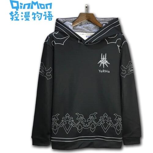 NieR:Automata Anime Cosplay Autumn&Winter Games Long Sleeve Hooded Sweatshirt Male & female casual fashion loose Hoodies COAT