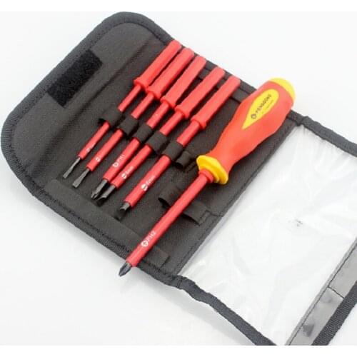 New 7Pcs Insulated Screwdriver Set Electrician Dedicated CR-V Slotted Phillips 1000V High Voltage Resistant Tool