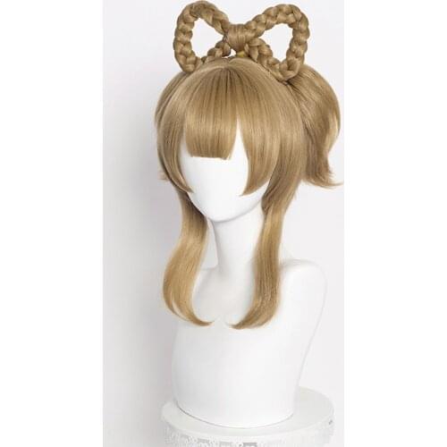 Genshin Impact Yaoyao Cosplay Wig Heat Resistant Synthetic Hair Carnival Halloween Party Props