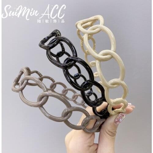 Headbands For Women Girls Korean Wide Acrylic Hair Bands Accessories Fashion Adult Diademas Bandeau Cheveux Wholesale