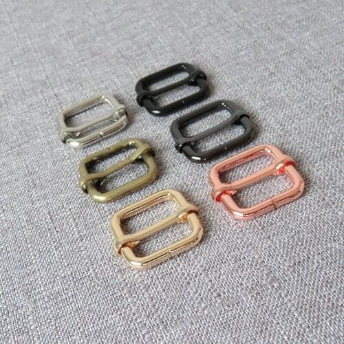 50Pcs/Lot 20mm Strong Metal Adjuster Slider Bag Handbag Cat Dog Collar Sewing Garment Accessory Straps Belt Buckle Good Quality