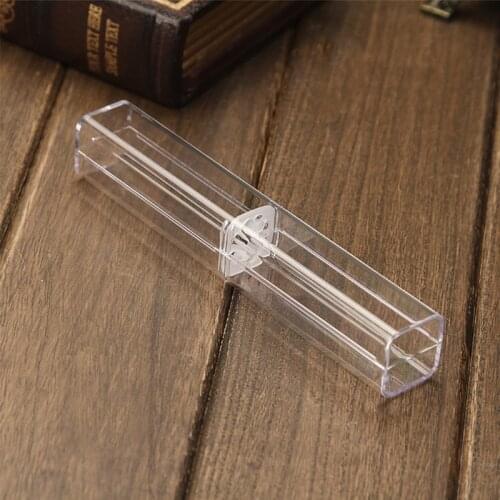 LX0B Transparent Case Pen Holder Storage Box Stationery Organizer School Office Use