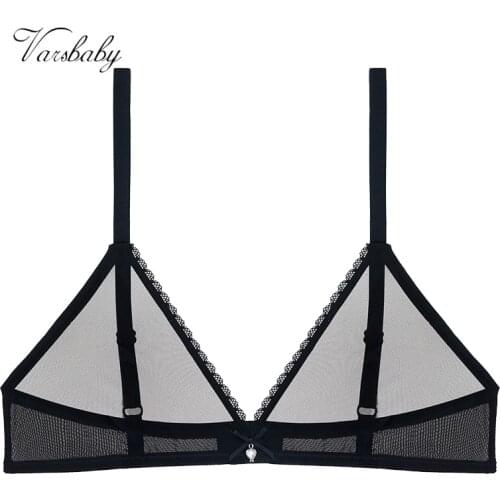 Varsbaby Women sexy underwear mesh See-Through lingerie Bra Belt Panty Stockings