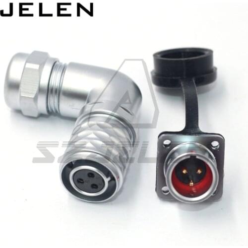 SF1214S/SF1312P waterproof connector 3pin plug(female) and socket(male) IP67 Industrial threaded waterproof WEIPU connector M12