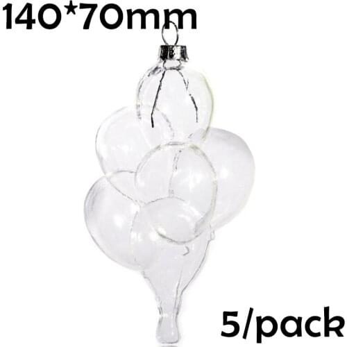 Promotion - DIY Paintable Home Event Garden Glass Christmas Decoration Ornament 140mm Glass Balloon, 5/Pack