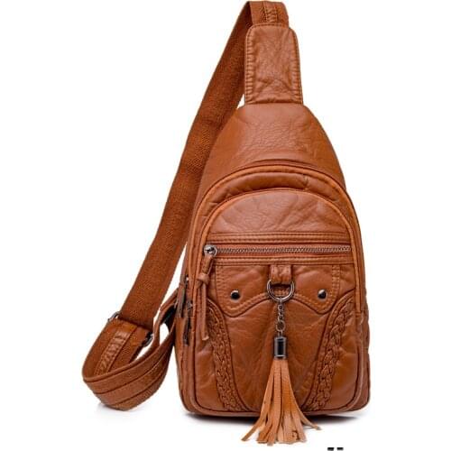 Bags for Women Newly Women Chest Pack Female Sling Bags Crossbody Waterproof Shoulder Chest Bag Casual Pu Leather Messenger Pack