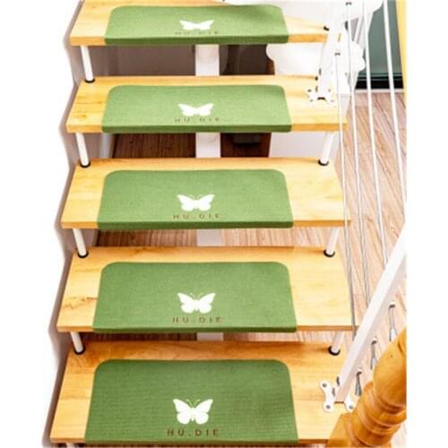 Luminous Embroidery 1pcs Floor Rug Carpet for Stairway Anti-Slip Stair Mats Self-adhesive Step Mats Foot Pad Entrance Mat