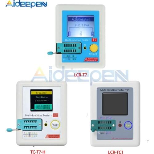 T7 TC-T7-H TCR-T7 LCR-TC1 Transistor Tester ESR Diode Triode Capacitance MOS/PNP/NPN LCR ESR TFT LCD Screen Tester Multimeter