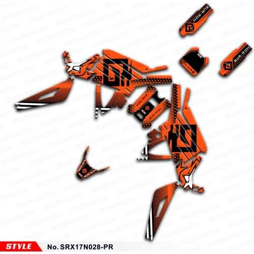 Aftermarket Weatherproof Stickers Custom Graphics Kit for Sur-Ron Light Bee X S Electric Dirt Bike, Style No.SRX17N028-PR