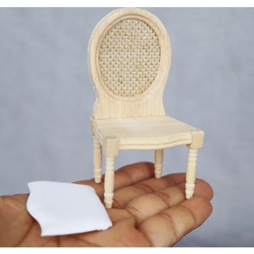 1:12 Miniature Dollhouse Furniture Sofa Arm Chair with Pad for Doll House Kids