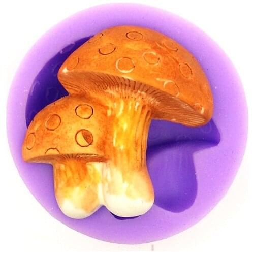 1PC DIY Jamur Bentuk Silikon Cetakan Coklat Cetakan Fondant Cake Decorating Dapur Memanggang Kue Permen Sabun Cetakan LH19