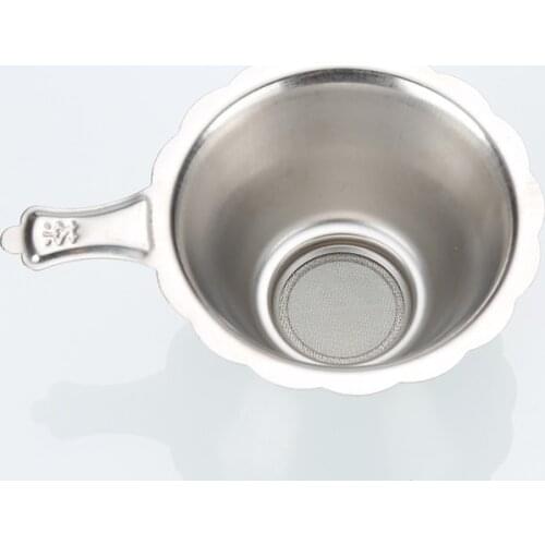 1PC New Double-layer Fine Mesh Tea Strainer Stainless Steel Filter Sieve