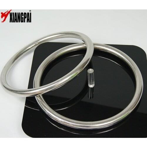 2pcs/lot Hollow Wing chun stainless steel Ring wushu weapons for self-defense rings Sticky Hand Strength Training Steel rings