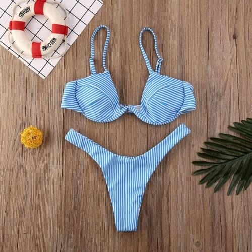 2PCS Women’s s Padded Push-up Bra Bikini Swimsuit Bathing Swimwear Beachwear Summer