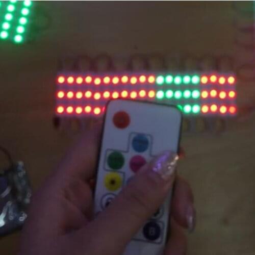 20PCS WS2811 DC12V 3LED 5050 RGB SMD LED Module Strip Light Front Window Sign + 14Keys Remote Control+12V 2A adapter