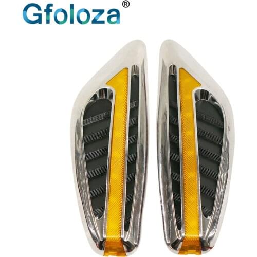 Car Side Turn Signal Fender Blade Shape Lamp Auto LED Light Steering drl Car Sides Lights Red White Blue Amber 2pcs