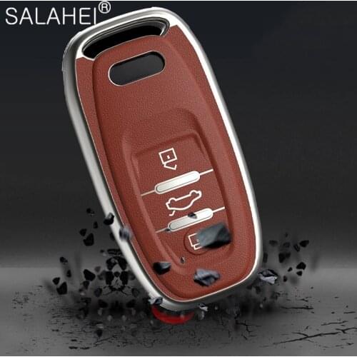 Car Smart Full Key Cover Holder Shell For Audi A4 A5 A6 B5 B6 Q7 TT R8 S5 S7 Styling Anti-fall Protection TPU Creative Key Case
