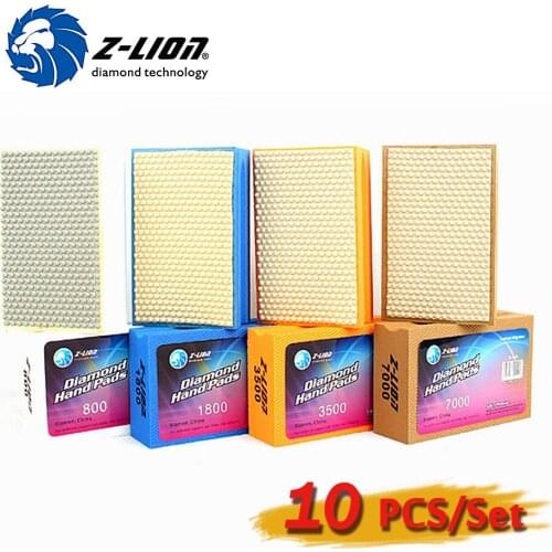 Z-LION Factory Good Quality Diamond Hand Pad 90 * 55mm For Polishing Of Stone Class And Ceramic 10pcs/package Hand Polishing Pad