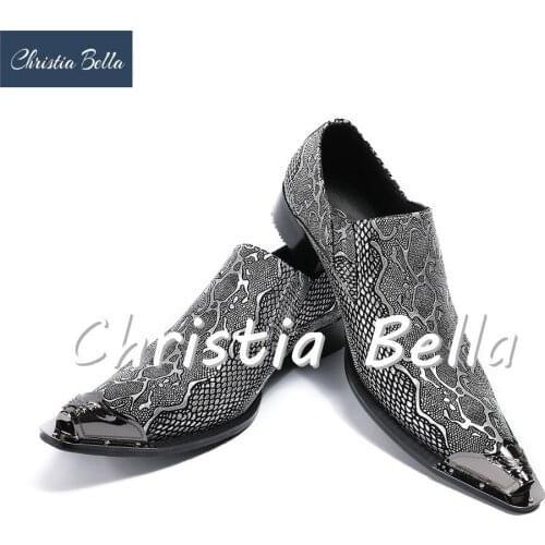 Christia Bella Men Bling Bling Oxford Shoes for Men Brand Designer Evening Party Dress Shoes Sexy Nightclub Stage Wear Big Size