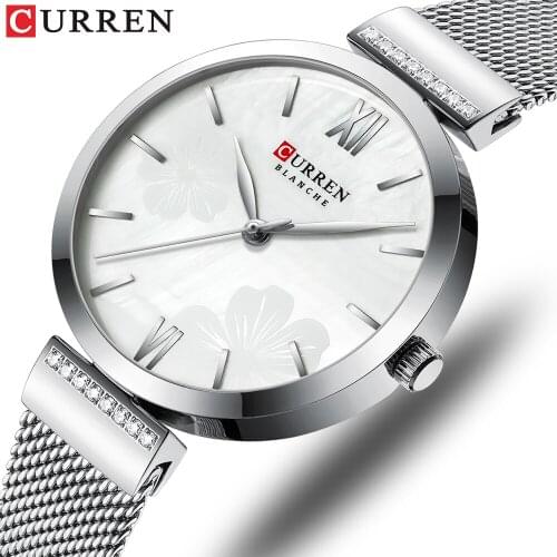 CURREN new high-end slim womens watch, high-end business style watch, waterproof quartz ladies watch