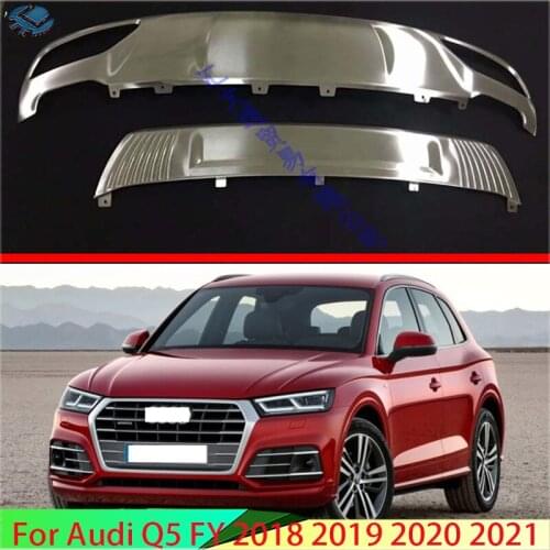 For Audi Q5 FY 2018 2019 Decorate Accessories Stainless Steel Front and Rear Bumper Skid Protector Guard Plate