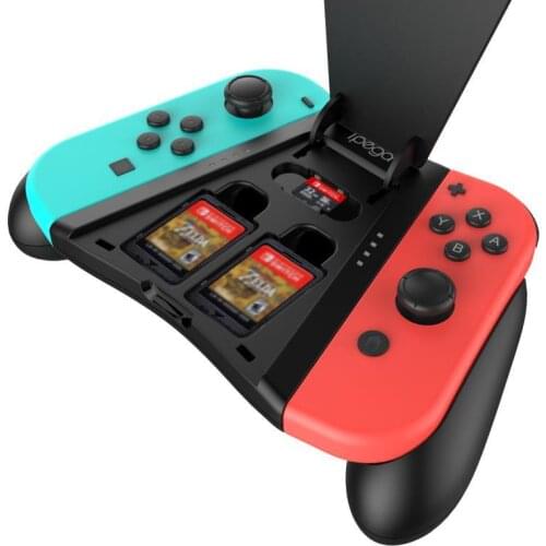 Hand Grip Holder MicroUSB Charger Stand Charging Handle Connector Game Card Slot for Nintend Switch Joy Con Controller Gamepad
