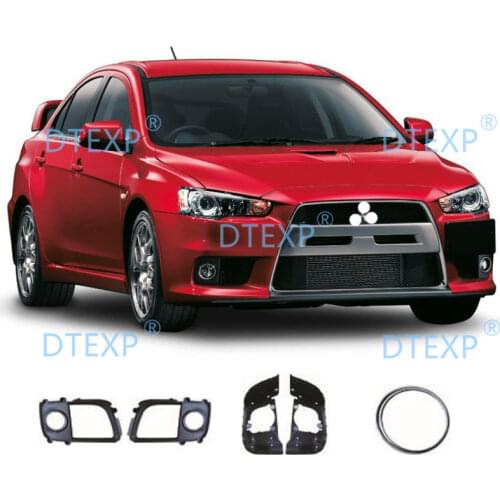 H11 with Bulb Fog Lamp Set for Evo 10 Fog Lamp Cover Fog Lamp Support and Silver Ring Cover for Evo X Not for Lancer