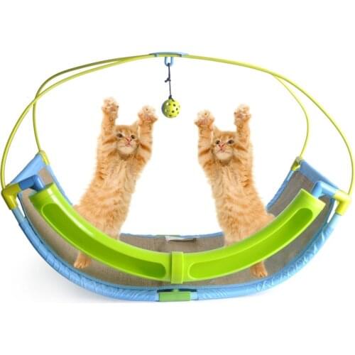 Multifuction Cat Hammock Bed with Ball Toy Assembly Pet Exercise Puzzle Cradle Bed Cat Bed Sofa