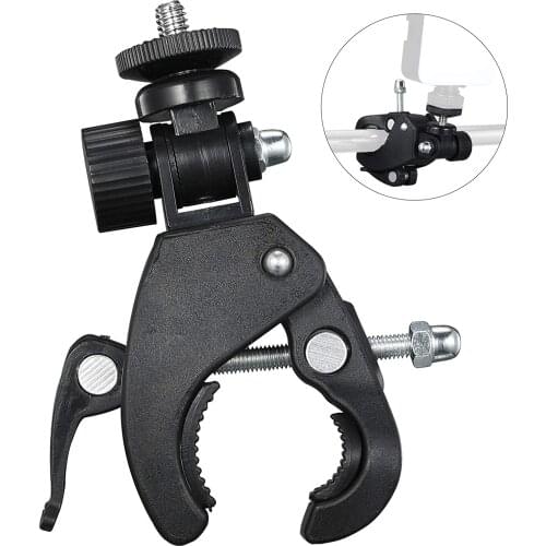 Mount Bike Bicycle Motorcycle Handlebar Clamp Camera Mount Tripod Adapter for Gopro for Gopro Hero 2 3 3+ 4 5 Bundle 1 Plastic
