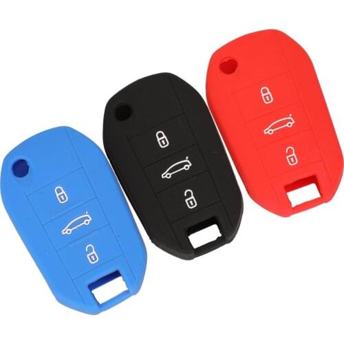 Kutery 3 Buttons Remote Silicone Car Key Case Shell For Citroen C4L CACTUS C5 C3 C6 C8 Picasso Xsara