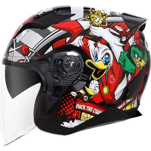 YEMA 637S Motorcycle helmet men women the four seasons half helmets Moto M L XL 2XL Anti fogging helmet motocross