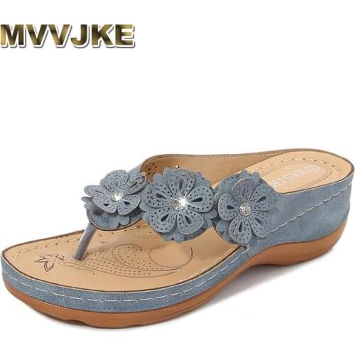 MVVJKE Womens slippers summer women beach flip-flops sandals casual shoes thick bottom womens shoes zapatos de mujer slippers
