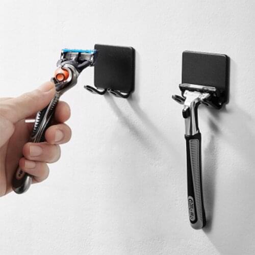 Bathroom Storage Punch Free Razor Holder Storage Hook Wall Men Shaving Shaver Shelf Razor Rack Bathroom Accessories