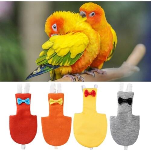 Bird Parrot Diaper Flight Suit Nappy Clothes for Green Cheek Conure Parakeet Cockatiels Pigeons Small Medium Large Pet Birds