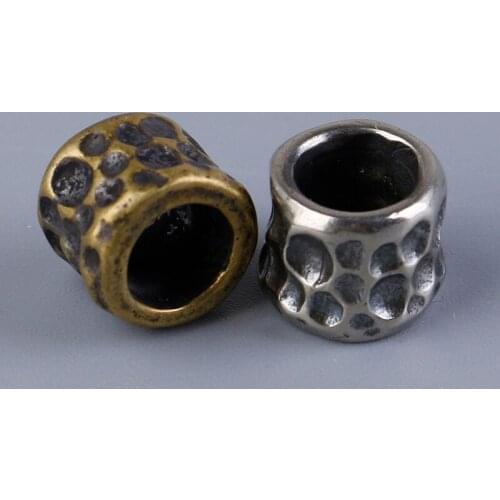 Hammer Grain EDC DIY Pendant Vintage Color Brass Cupronickel For Paracord Beads Knife Beads