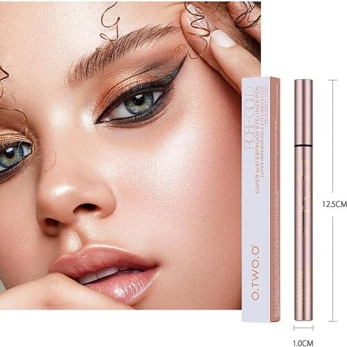 O.TWO.O Black Long Lasting Eye Liner Pencil Waterproof Eyeliner Smudge-Proof Cosmetic Beauty Makeup Fast Dry Liquid Eyeliner