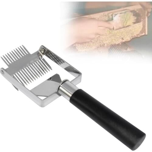 Portable Multifunctional Stainless Steel Double Needle Beekeeping Tools Suitable for Uncapping Forks Honey Honeycomb Scraper