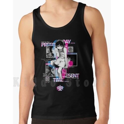 [ Qr ] Lain Windows tank tops vest sleeveless Lain Serial Experiments Lain Sel Lain Iwakura Glitch Windows Tech