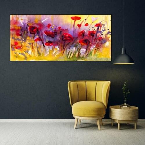 Modern Living Room Decoration Poppy Flower Print Poster Flower Plant Wall Art Canvas Painting For Nordic Home Decoration