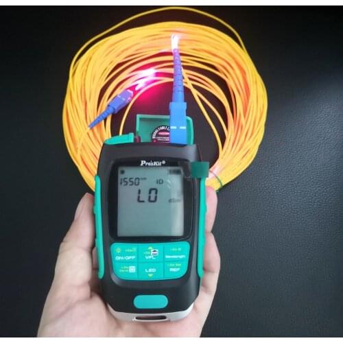 Proskit MT-7615 MT-7616 4 IN 1 Fiber Optic Laser Power Meter VFL 30MW Visual Fault Locator Lan Cable Tester LED Flashlight